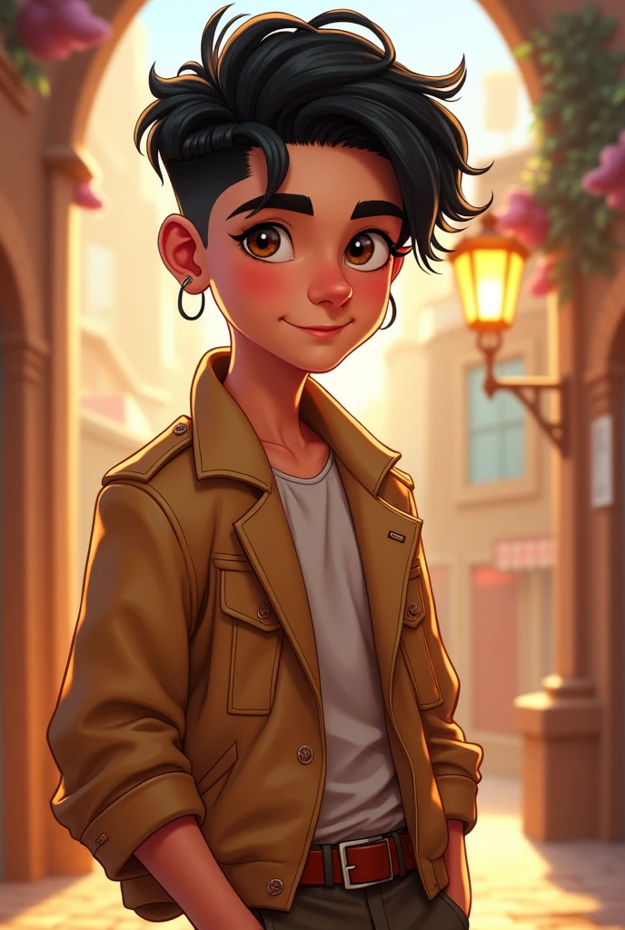 Kayden Cooper (18 ans
Apparence : Peau blanche, cheveux noirs, yeux marron.
Personnalité : stylé et charmant pixar 2d