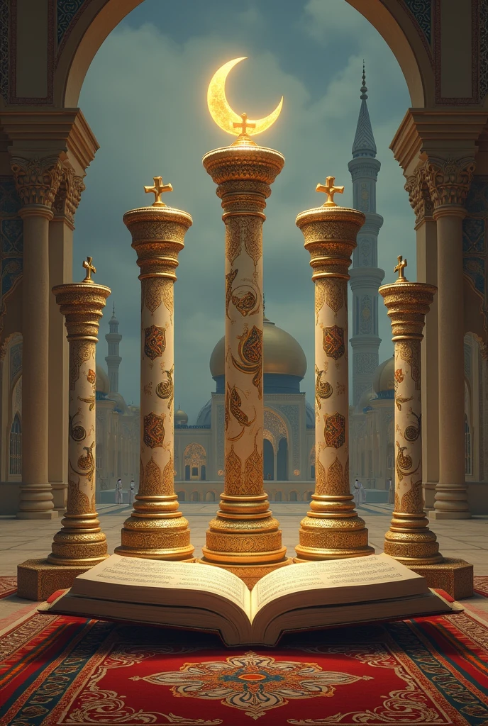 Examine the Five Pillars of Islam 1. Tauhid 2. Zakat 3. Roza 4. Namaz 5. Haj in .