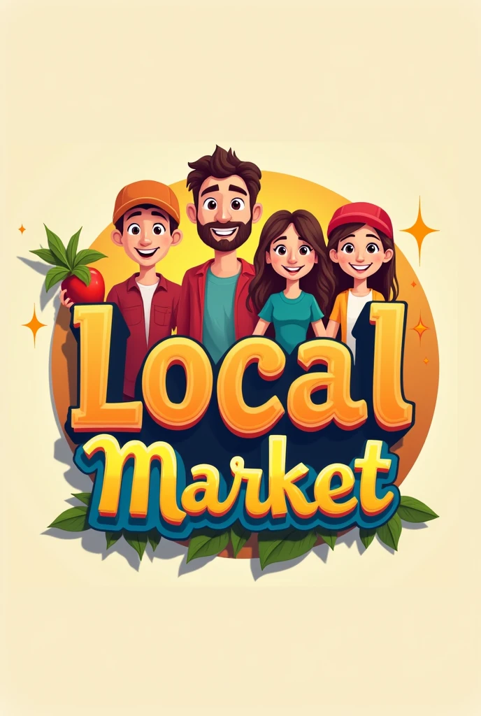 happy customers market profile logo https://www.instagramart.featuring/minimercadohoracerta/ no instagramart no estilo Disney Pixar
