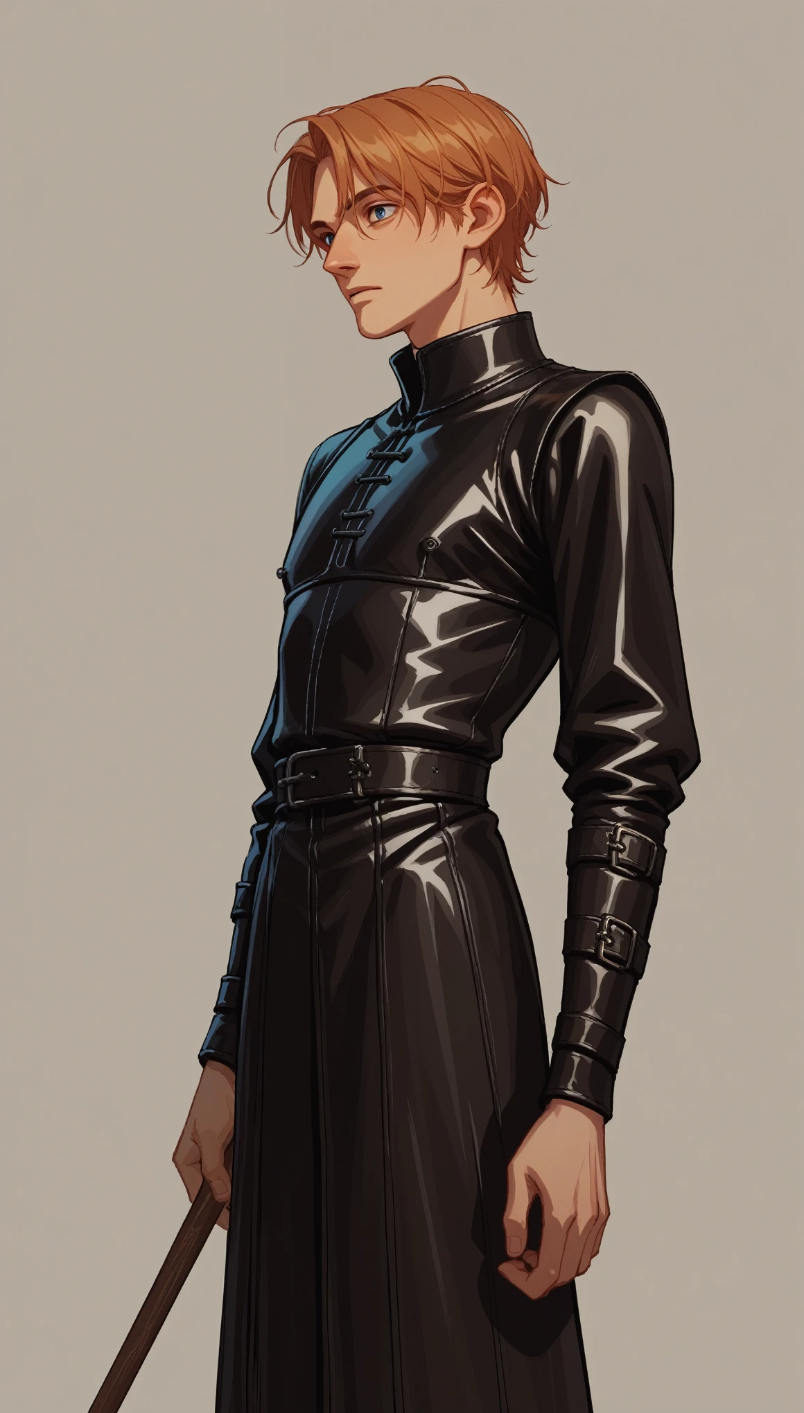 score_9, score_8_up, score_7_up, score_6_up, score_5_up, score_4_up, BREAK source_anime, source_furry, rating_safety,
tabaxi, male, tall slim athletic body, medieval leather top and bottom, solo, simple background