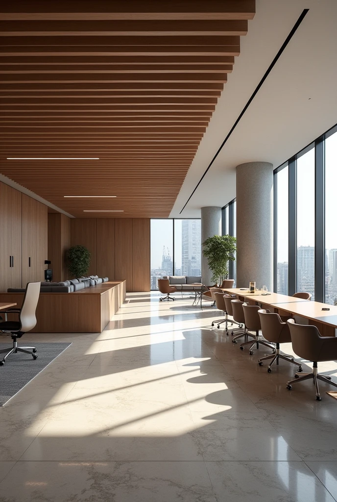 Architectural office design with all the furnitures, 3D image of V.M. GROUP LIMITED COMPANY DESIGN & BUILD