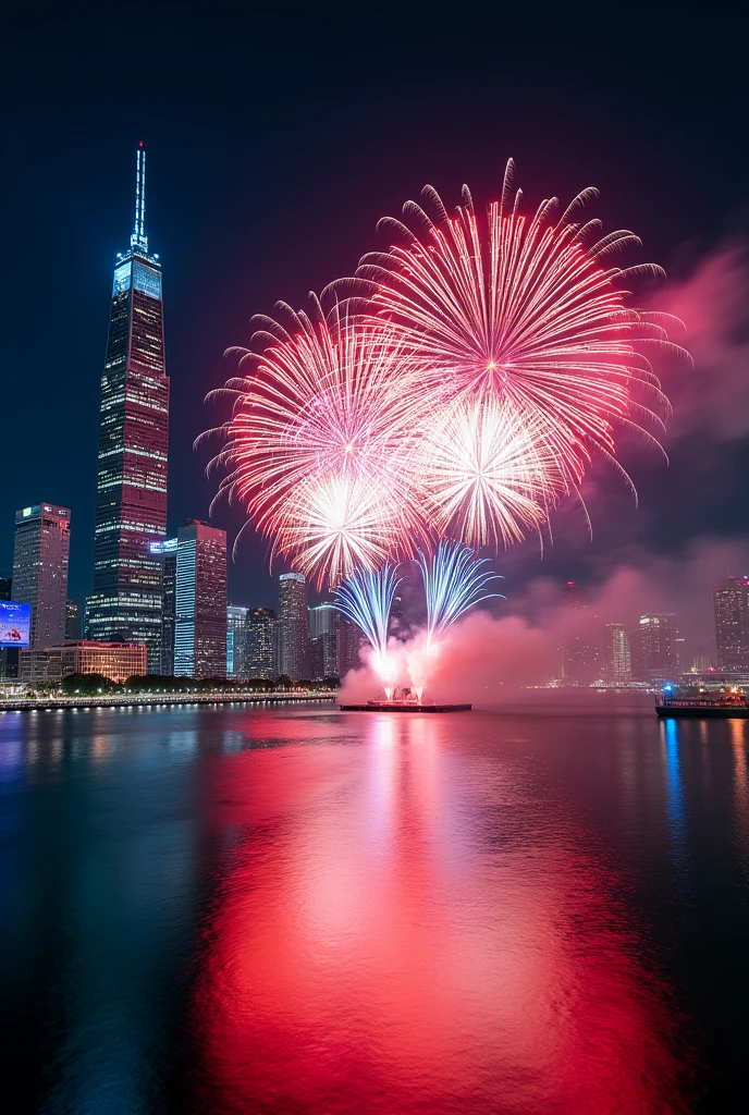 Yokohama　Minato Mirai　firework　photograph