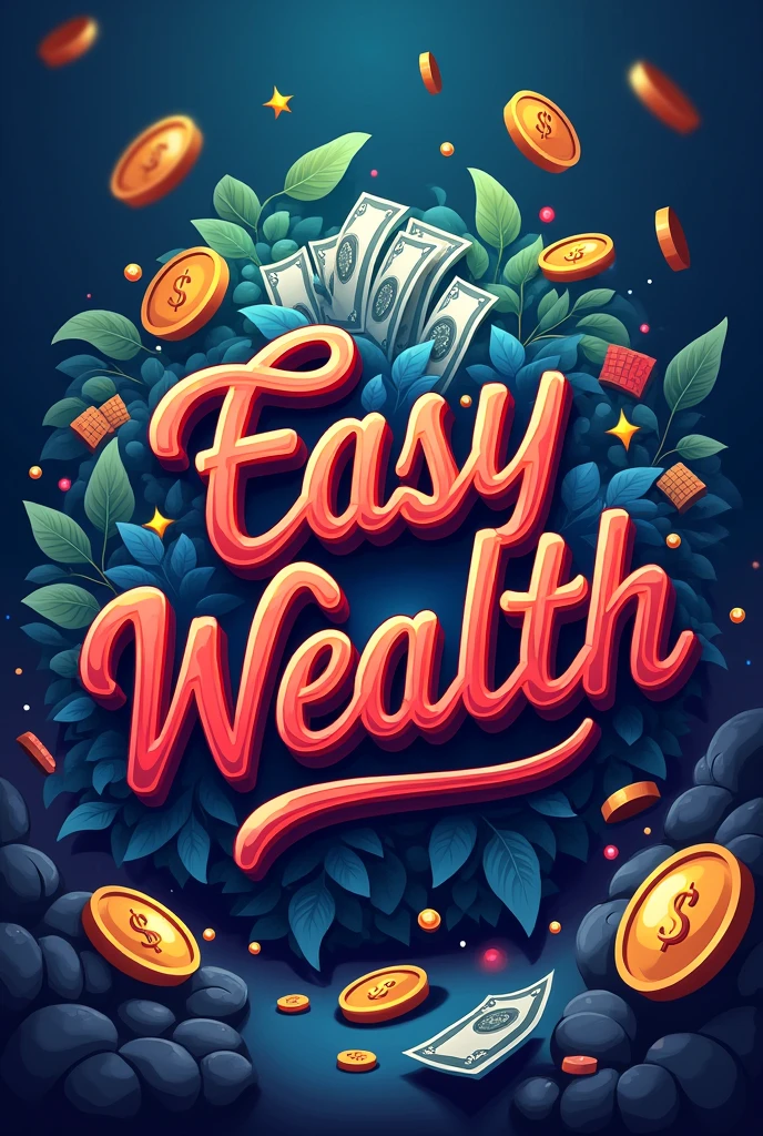 A beautiful clouring logo. There will be signs of money around. QUICK EARNING TRICKS will be written inside it