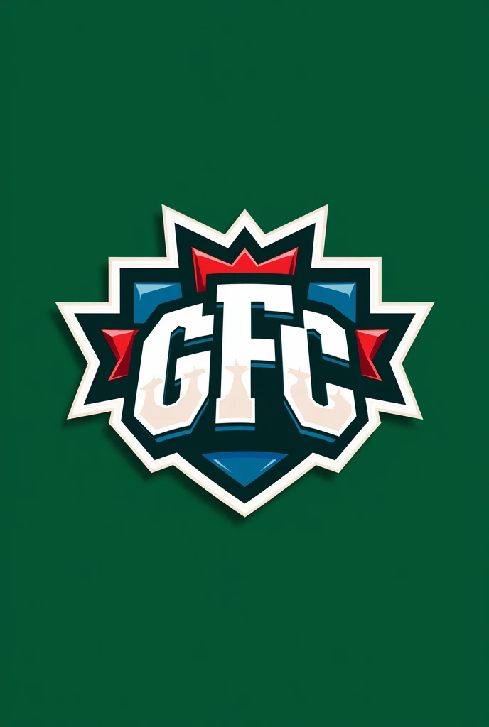 Greenwich Football Club logo. Colors: green, red, blue, white. What can be on the logo: stars.