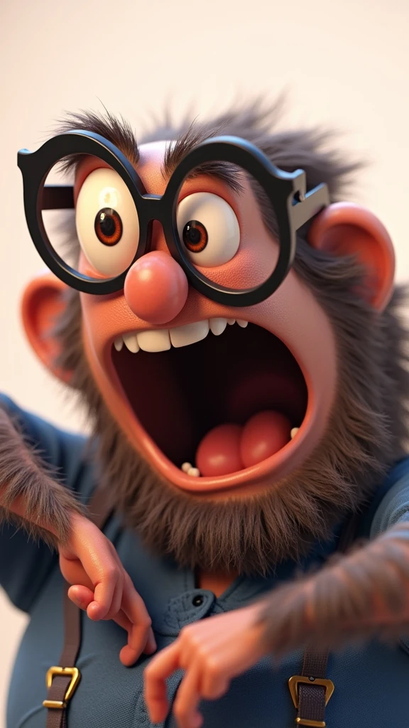 Cartoon character of a man in black glasses and blue shirt, animation character, stylized character, animation style rendering, 3d stylized, Arnold Maya rendering, Stylized 3D rendering, toon render screenshot, 3d character, 3d character, Stylized 3D rendering, 3D character rendering, cartoon character, Personagem de close up, character posing, (Pixar-style) (master part:1.2) (bokeh) (best qualityer) (skin detailed) (detailed texture) (8k) (Argilla) (cinematic lighting) (sharp focus