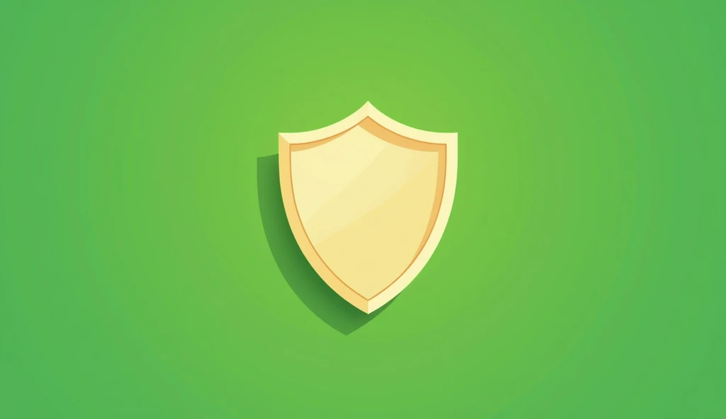 A shield, background green (#00FF00)
, children's cartoon style, minimalist