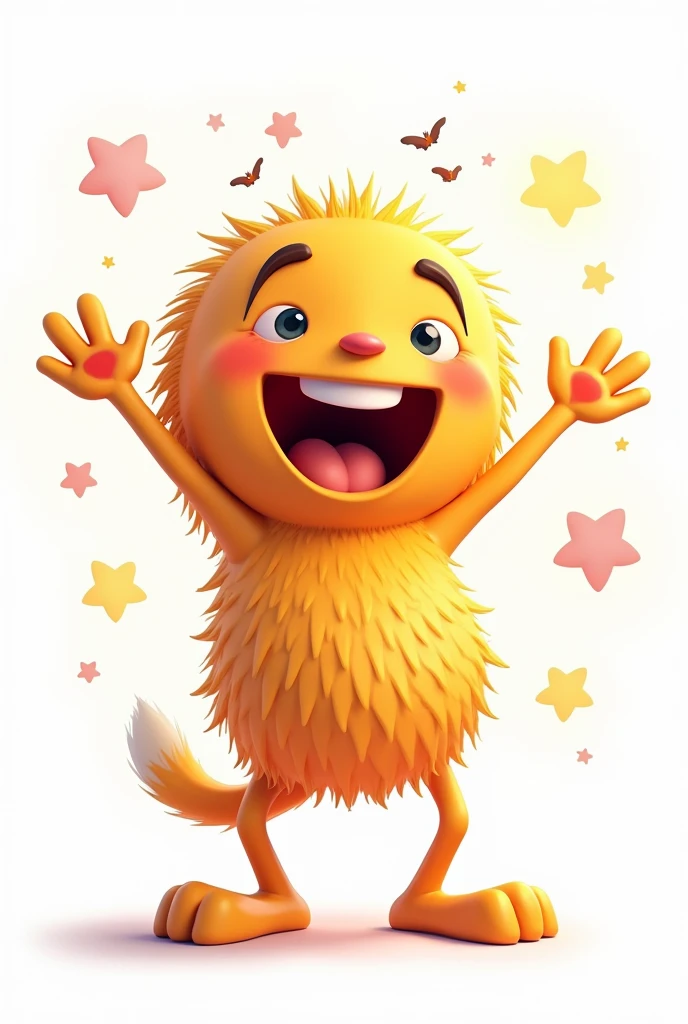 "I'm crazy happy " make 3D Design of this phrase for kids t shirt with transparent background