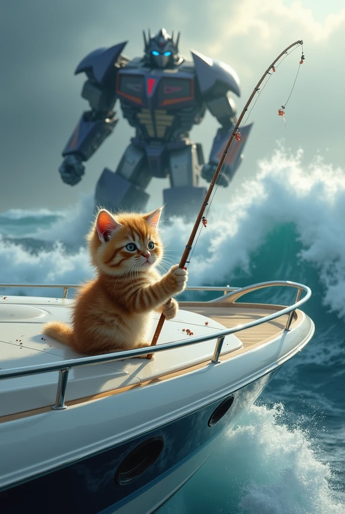 Kitten fishing、Big head、Rough Seas、Yacht、Megatron is caught