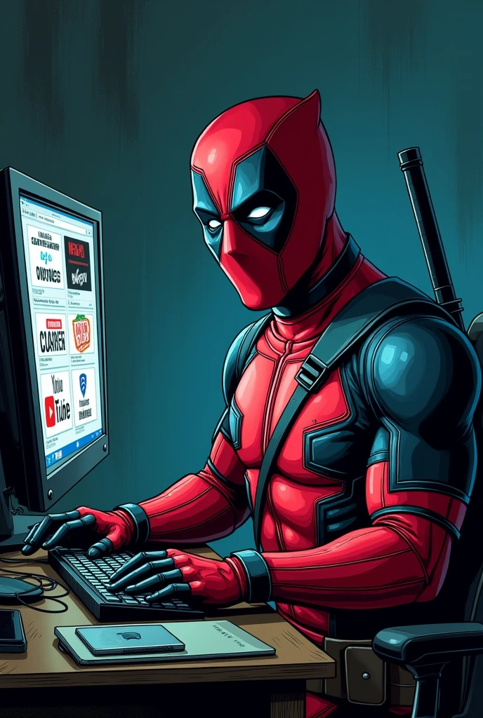 Deadpool selling streaming accounts like Netflix, Disney, crunchyroll, YouTube premium, being on a computer. Let it be noticed what you are doing on the computer