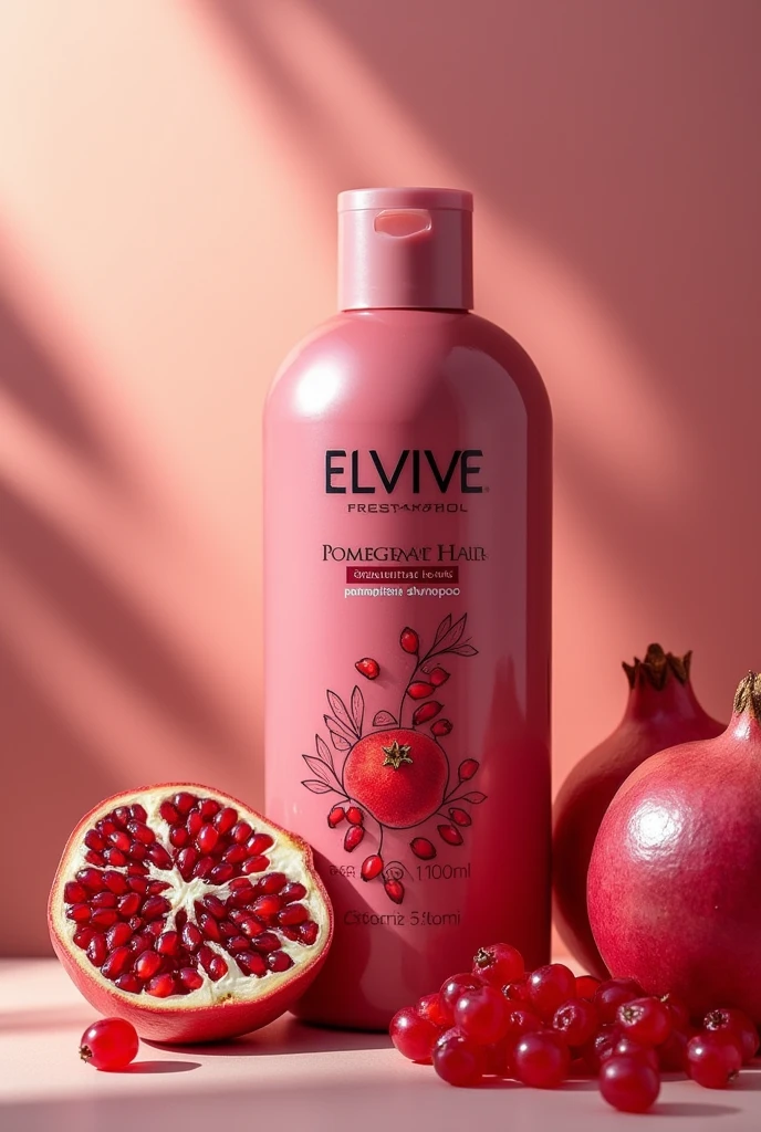 Create a shampoo from Elvive with pomegranate fruit that smoothes, moisturizes and gives shine to hair