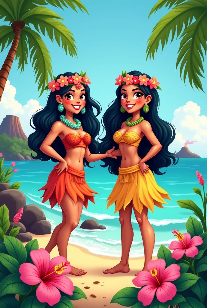 make me hawaiian woman cartoon characters in oceania