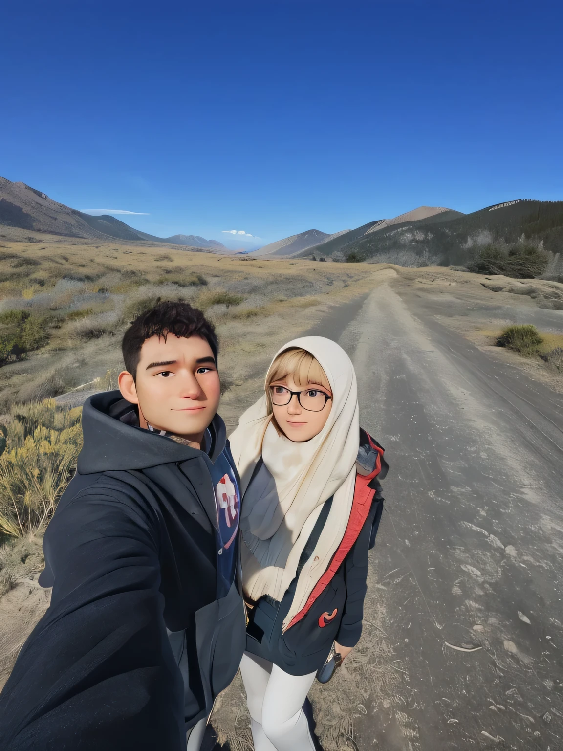mountain view, couple