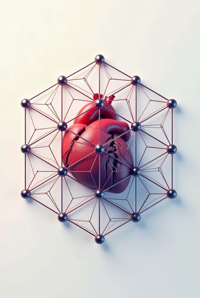 Myocardium and brain, connection, geometrical design, hexagon