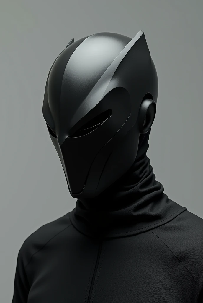 Create me a storm mask that is black , ONLY THE STORM MASK NO PERSON NO SWEATER NO NO GLASSES.