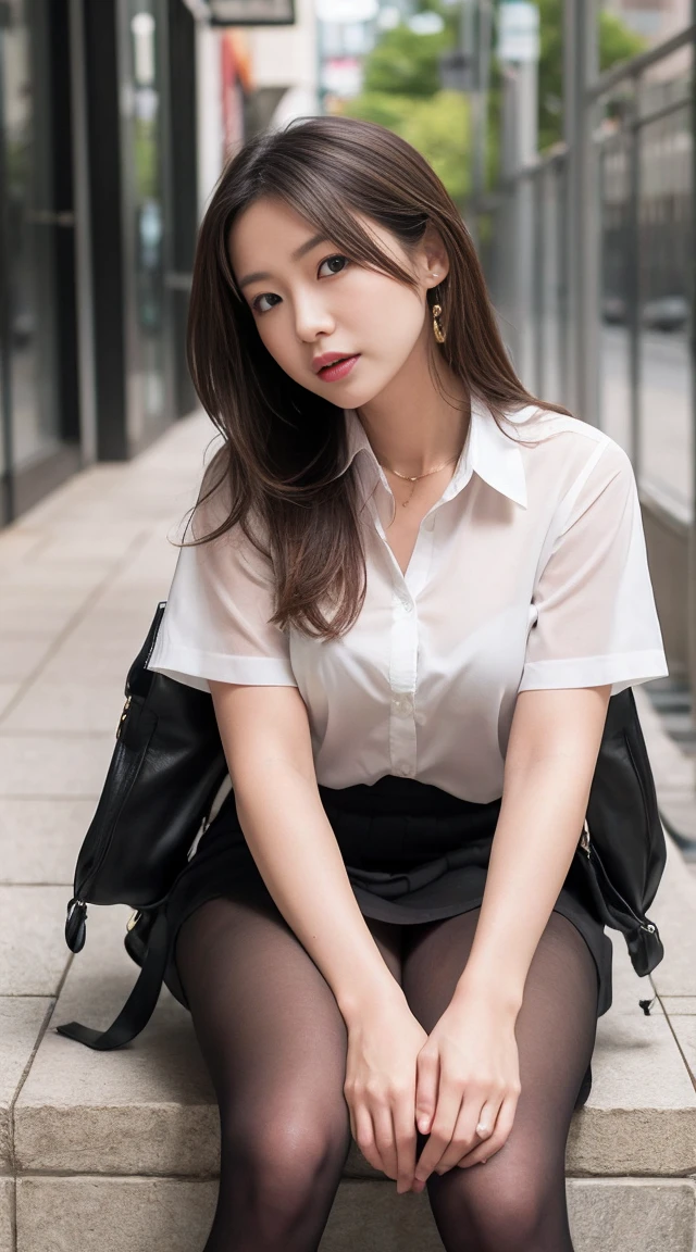 (Happy expression:1.26)、RAW Photos、(((The ultimate beauty full-body photo)))、((Glowing Skin))、1 person、Beautiful 28 year old woman from Prague、Angry expression、((Brown Hair))、Shirt on、skirt、(pantyhose)、(Upskirt)、Contrapuntal Shot、((Very detailedな))、(Perfectly detailed face)、(Beautiful Hands)、Photorealistic images、最high quality、Very detailedな、Film Light、Intricate details、High resolution、Very detailed))、Detailed Background、8 times、Digital single-lens reflex camera、Soft Light、high quality、Film Grain、Fujifilm XT3 、Shallow depth of field、natural Soft Light、Kamimei、The background is the office lunch オフィスでlunch lunch 大勢でlunch Angry woman