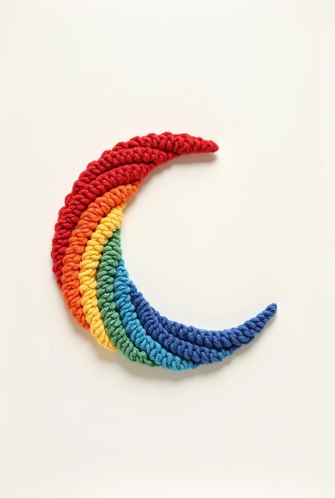 Create Logo crochet "Rainbow Moon" minimalist