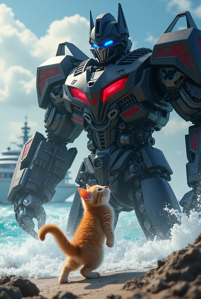 Kitten fishes out Megatron、Big head、Rough Seas、Yacht、