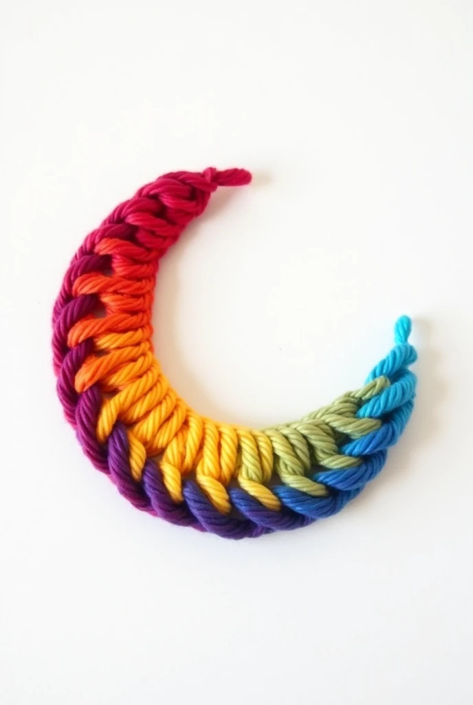 Create Logo crochet "Rainbow Moon" minimalist