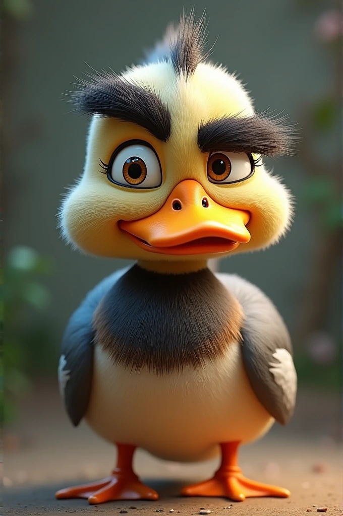 Duck with eyebrows
