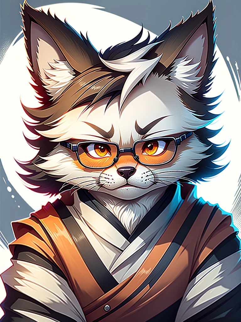 Fucking, Wolf,cute,kimono、Glasses