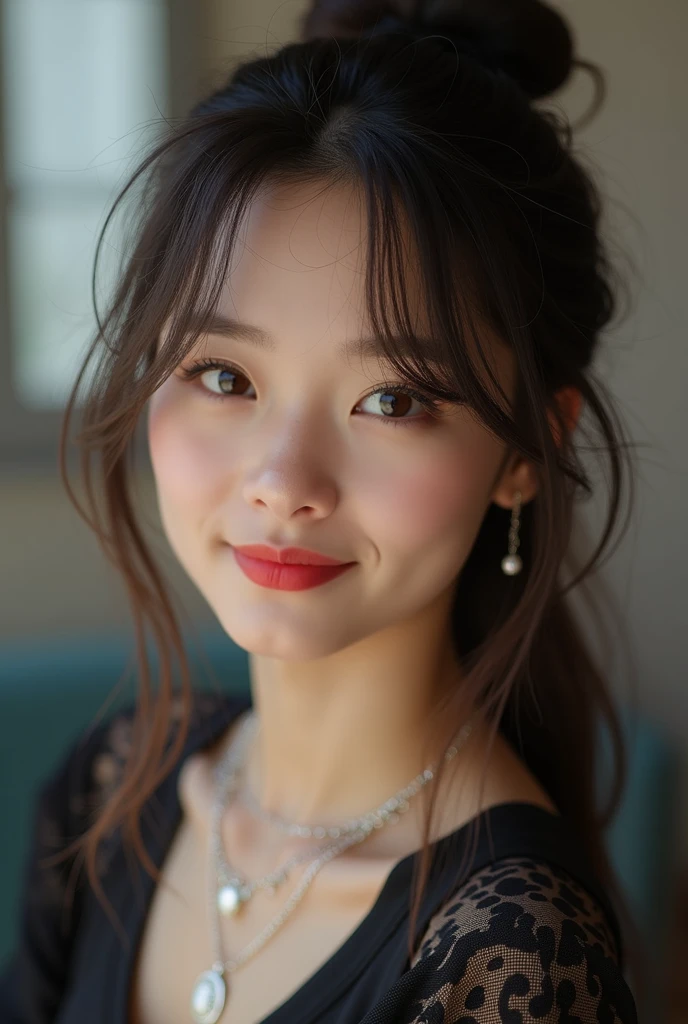 Table, la plus haute qualité, forme, very detailed, finement, high resolution, Background'8k screen, Perfect dynamic composition, beautiful and detailed,Random Mignon Hair,,Natural colored lips, Pose sexy audacieuse,ssmile、fille de 20 ans、Mignon、En regardant la caméra,Flou toujours l'background,Visage parfait et beau,Visage et silhouette minces,Big eyes、Se maquiller pour une fille,petit visage,shooting'down、ssmile,Blurred background,Elegant female face、cyberpunk fashion、ssmile、Changer de pose au hasard、Randomly change the'angle et la position de prise de vue、une personne