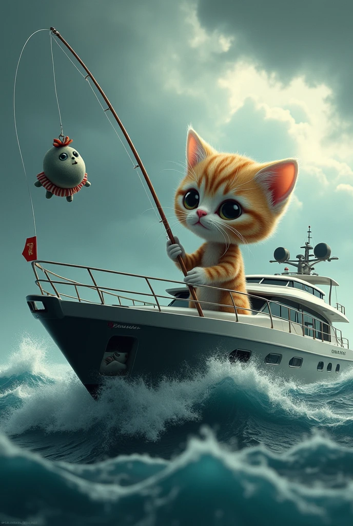Kitten fishing、Big head、Rough Seas、Yacht、Fished Alien