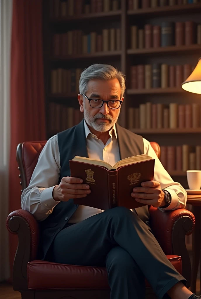 A man reading book for upsc