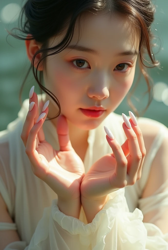 ((perfect girl photo))), ((Extremely long curl image quality, tmasterpiece, 超高分辨率, (Fidelity:1.4), photore, (((1 girl))) desolated, darkly, 电影灯光, Web clothing,(((Extra large overhang))), ((Perfect and distinct facial features)), ((sporty attire)), (((Dynamic lens))), ((perfect body figure)), ((Award-winning hyper-realistic photos)), Pastel textured colored background, Colorful, a vibrant one,