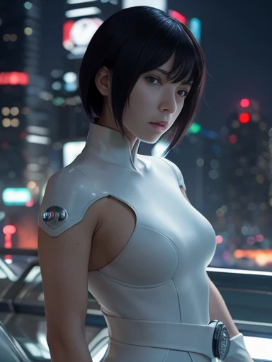 Ghost in the Shell, Motoko Kusanagi, battle scene