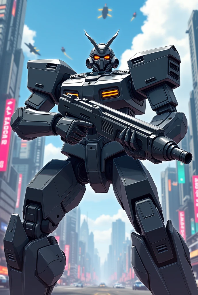 Robot mech big futuristic gun abilities anime