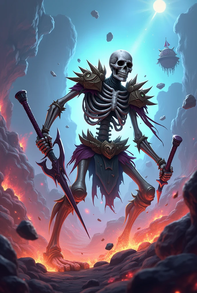 A skeleton playing brawlhalla