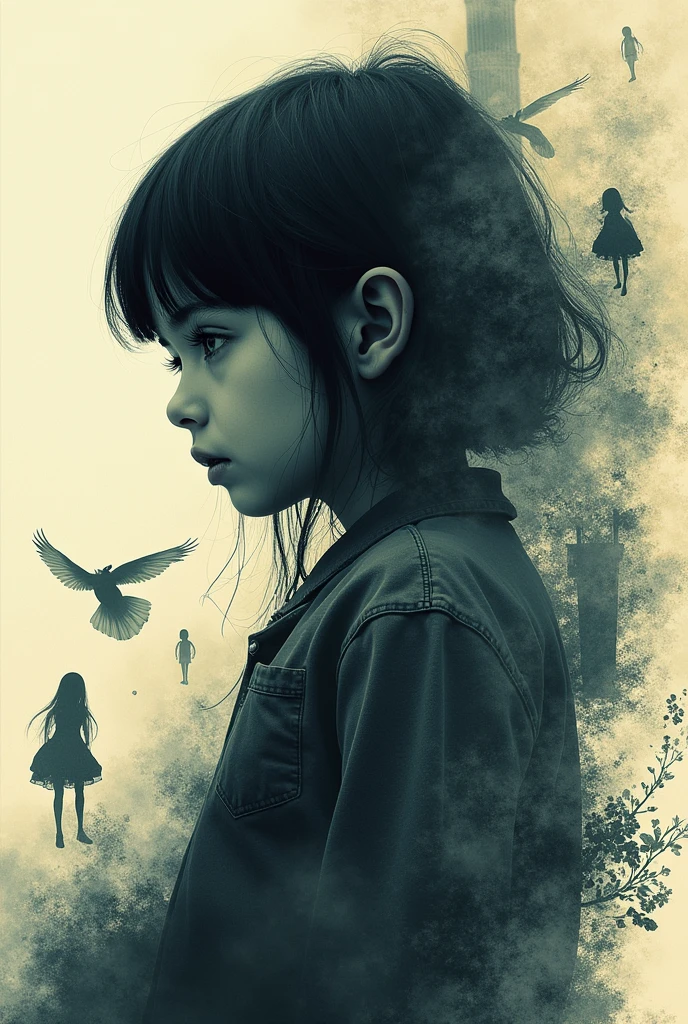 Make a double exposure Coraline Photoshop style poster 