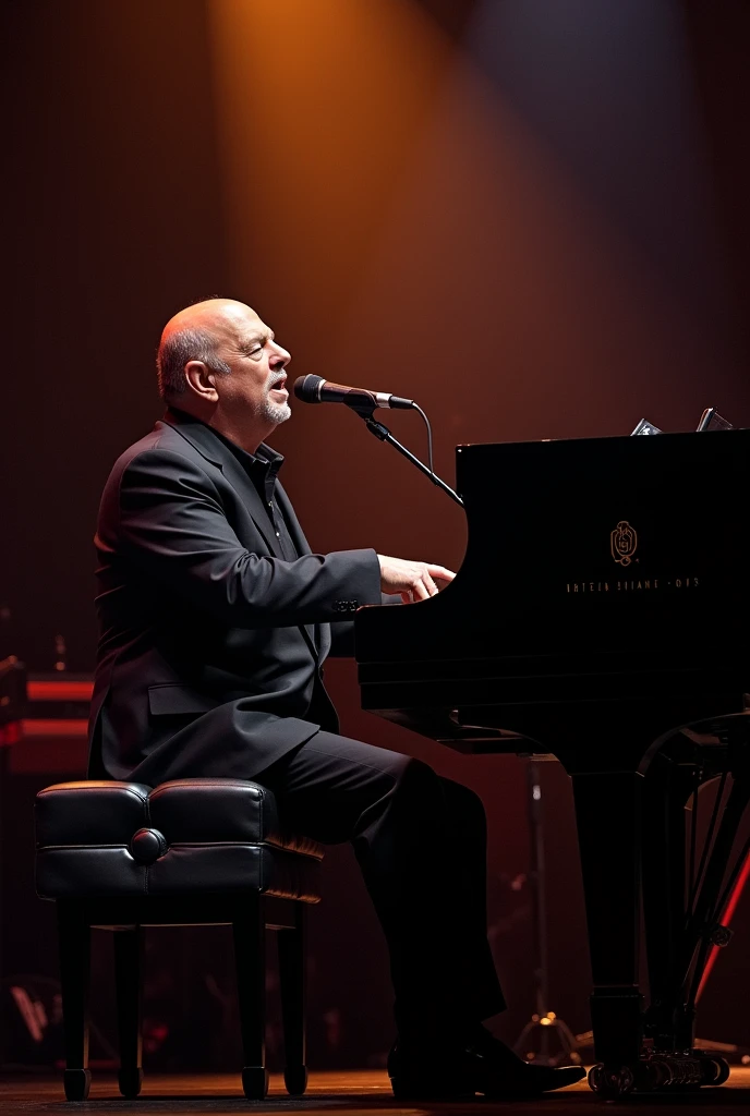 Billy Joel singing and playing the piano