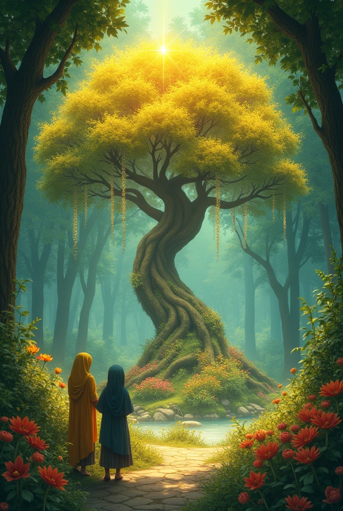 **The Garden of Blessings: A Story Inspired by Surah Rahman**

Once upon a time, in a peaceful village, there lived two siblings, Amina and Hasan. They were curious and loved exploring the world around them. Their favorite time of the day was when their grandmother, who was very wise, told them stories about the wonders of Allah.

One evening, their grandmother gathered them under the shade of an old, large tree. "Today, I will tell you a story inspired by Surah Rahman, the chapter of the Quran that speaks of Allah's countless blessings," she said with a gentle smile.

Amina and Hasan's eyes sparkled with excitement as they listened closely.

"Long ago," their grandmother began, "there was a beautiful garden called The Garden of Blessings. This garden was unlike any other place on Earth. It was a gift from Allah, filled with everything one could ever wish for. There were rivers of fresh, cool water, trees heavy with sweet fruits, and flowers of every color that filled the air with a wonderful fragrance. The sun always shone warmly, and the breeze was gentle and soothing."

"Wow!" Amina whispered, imagining the beautiful garden.

"But do you know what made this garden so special?" their grandmother asked.

Amina and Hasan shook their heads, eager to know more.

"It was a place where people were reminded of Allah’s blessings," she continued. "There was a special tree in the middle of the garden with golden leaves. Whenever someone sat under this tree, it would whisper verses from Surah Rahman. The tree would remind them of Allah’s mercy and all the gifts He had given to them."

The children were amazed. "What did the tree say?" Hasan asked.

Their grandmother recited, "‘Which of the favors of your Lord will you deny?’ This is a verse repeated many times in Surah Rahman, reminding us of all the blessings Allah has given us. The tree would ask this to everyone who sat beneath it, making them think about the blessings in their lives."

"One day," their grandmother contin