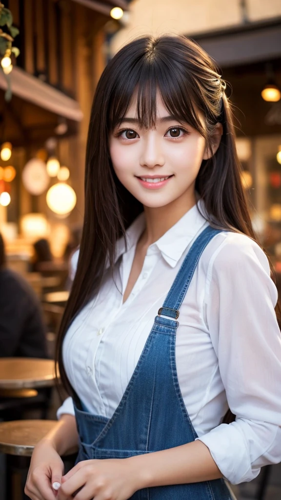 Cute girl working at a cafe terrace Japanese 19age
Professional Lighting Digital SLR Beautiful and elaborate face Perfect and beautiful face Big eyes Smile