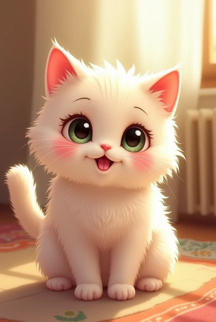 Cute eyes、Adorable、Fluffy cat