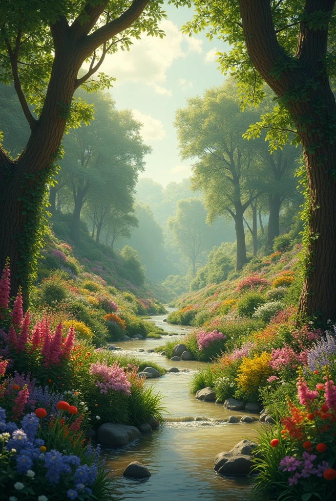 Long ago," their grandmother began, "there was a beautiful garden called The Garden of Blessings. This garden was unlike any other place on Earth. It was a gift from Allah, filled with everything one could ever wish for. There were rivers of fresh, cool water, trees heavy with sweet fruits, and flowers of every color that filled the air with a wonderful fragrance. The sun always shone warmly, and the breeze was gentle and soothing."