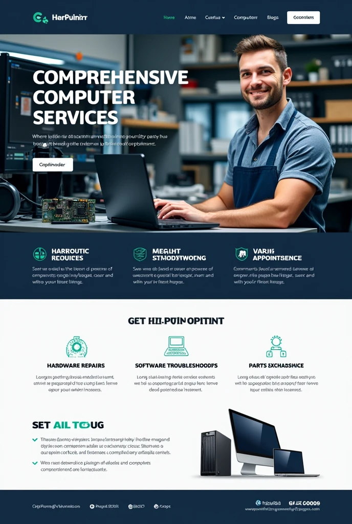 Create a computer services ad, as formatting, Parts exchange