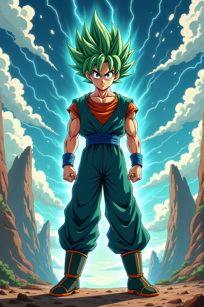 Izuku Midoriya al estilo DBZ