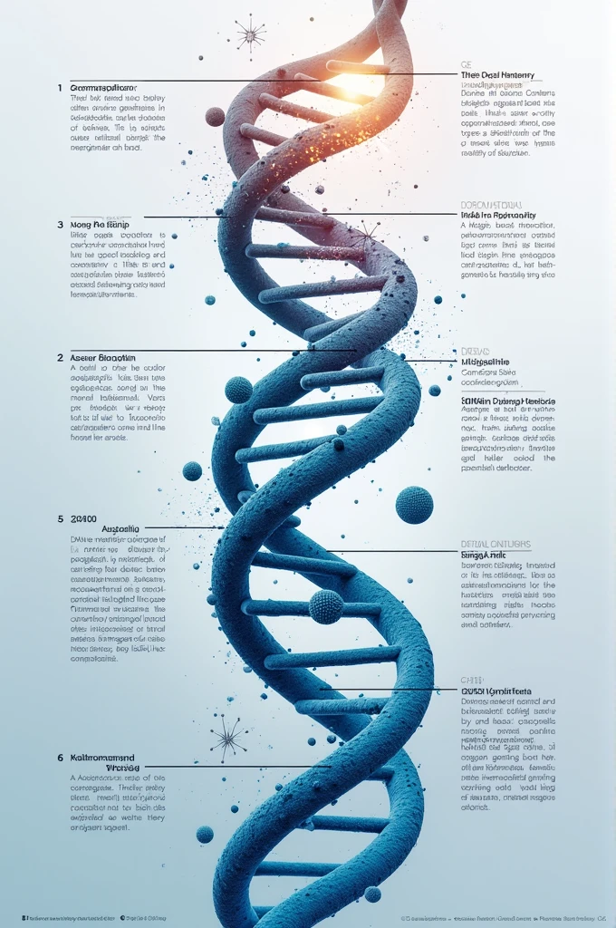 Genetics DNA theme page A4 size