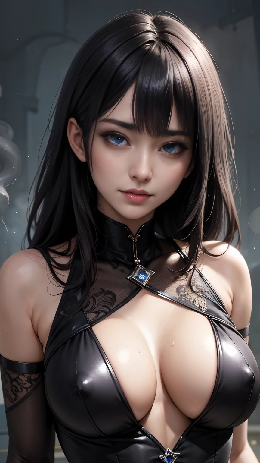 (最高qualityのディテール)、Realistic、8K Ultra HD、High resolution、(One Woman),(Fatal Beauty,attractive美しさ) ,(Glasses、Mysterious charm:1.1),(Big Breasts、attractiveシルエット),Ultra-detailed、高qualityのテクスチャ、Intricate details、Highly detailed CG、高qualityの影、Beautiful and delicate face、Beautiful and delicate eyes、Written boundary depth、Ray Tracing、20th Generation、Cute K-Pop Girls、(The Face of Ulzan in Korea)、Thin face、(Urzan-6500-v1.1:0.6)、PurerosFace_v1、Glowing Eyes、Perfect body、 Viewer Display、(最高qualityのディテール:1.2)、8K Ultra HD、Close-up of a woman, Realistic rendering, attractive, Real Girls, Gurwitz, role play, Realistic 3D style, 8K Portrait Rendering,(truth,truth:1.4),(Sparkling eyes girl:1.2)、cheek、Glossy Lips、Best image quality, 8K Ultra HD Full Color RAW Photos, Fujifilm(Medium format), Hasselblad, Carl Zeiss, Incredible dynamic range photography(utility_art:Smooth-768:1.1),High resolution, High pixel count, Clear details, Clear images, natureな色再現, Noise Reduction, High fidelity, quality, Software Improvements, Upscaling, Optimized Algorithms, Professional-level retouching, 強力なスーパーevil女がクローズアップでポーズをとる, Black Goddess 、(Expose your shoulders), Flowing purple hair, View your audience, Highly detailed face, Blue smoke swirling around her, evil事を愛する, Captivating blue eyes, Dark fantasy, Esoteric arachnids lady, Spider Queen, Esoteric arachnids, Combat Stance, Sharp Fangs, nature, ((Complex metallic colors in the foreground)), (( Fluid Mechanics, The most beautiful smooth scale face makeup, Smirking expression)) 、Dark blood, Onyxia、Beautiful young witch, purple hair, dark purple lips, evil, evil女, smile, Black Prom Dress, She is coming to you, Bright Blue Eyes, Surrounded by swirling pink smoke, Blood Chain, Behemoth Bones, Snake-like tentacles, Cruel Teeth, Expressions of madness, Oppressive Dungeon、 Grotesque shadows dance, The creature whispers, Stifling atmosphere, Vision problems, Visible Madness. blade, evil意の閃光が輝く, reflect (Light) Beyond the Darkness, Elucidate (Sharp details) and、Add a dizzying dimension to the impending chaos.