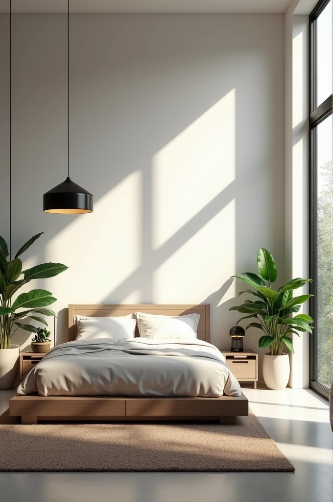 I want a modern bedroom pic. The pic should be 1080×1920 size