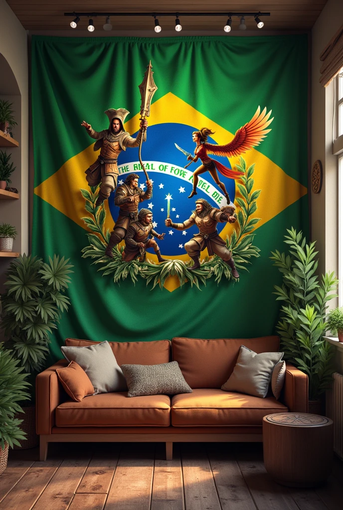 Create an RPG logo and a Brazilian flag at home.