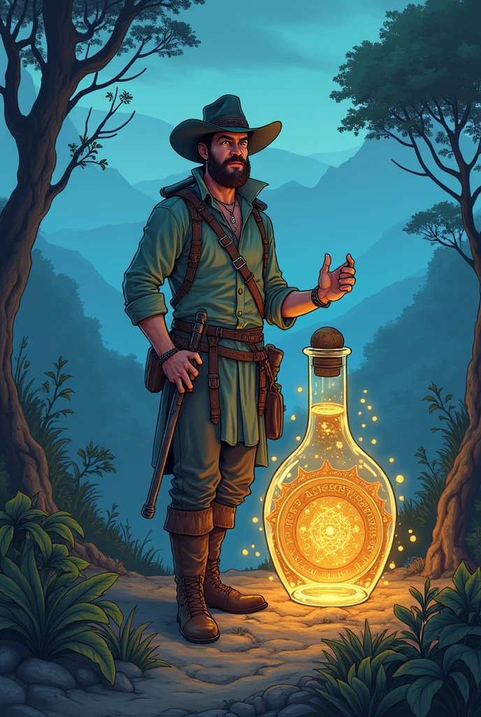 Create an Tshirt design ( MAGIC BOTTLE AND MAN)
LANDSCAPE