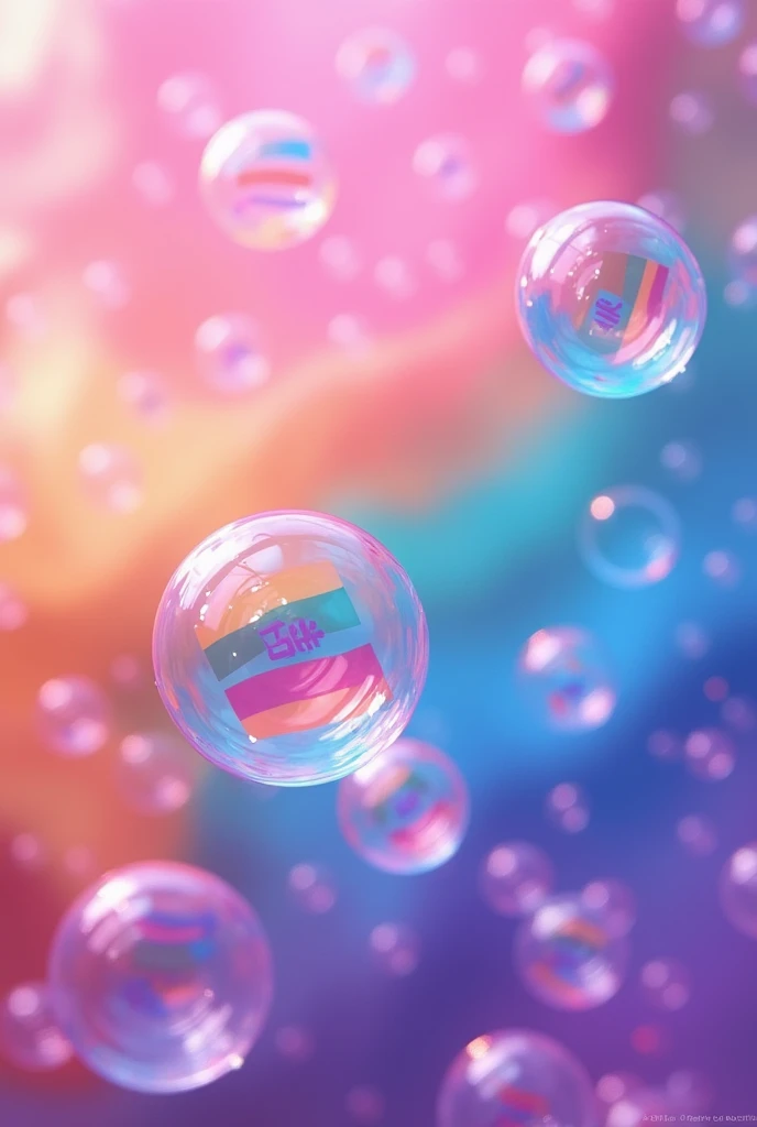 Make a picture with the bisexual flag in the background and put some bubbles with the bisexual flag inside