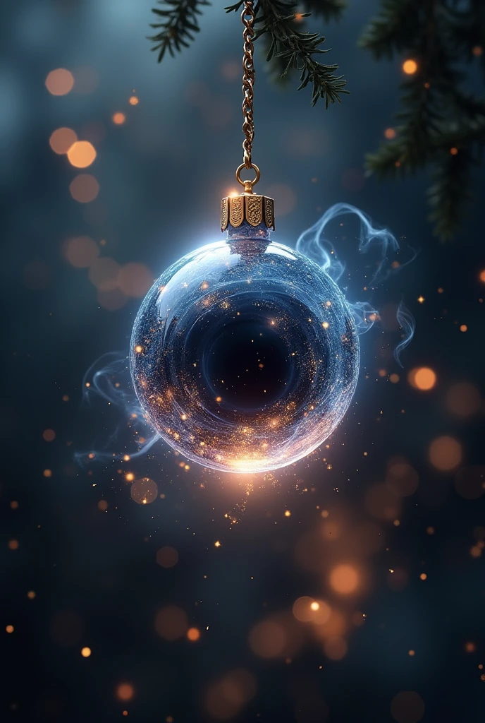 one ball decoration luminous black core background magic