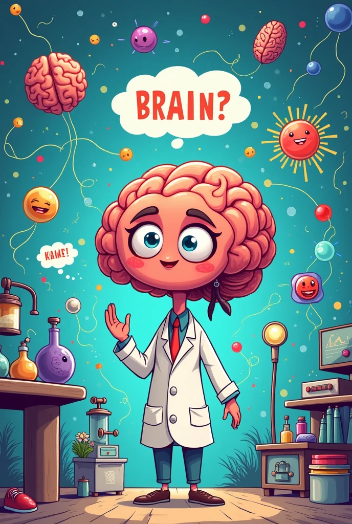Easy cartoon about neuropsychology to draw
