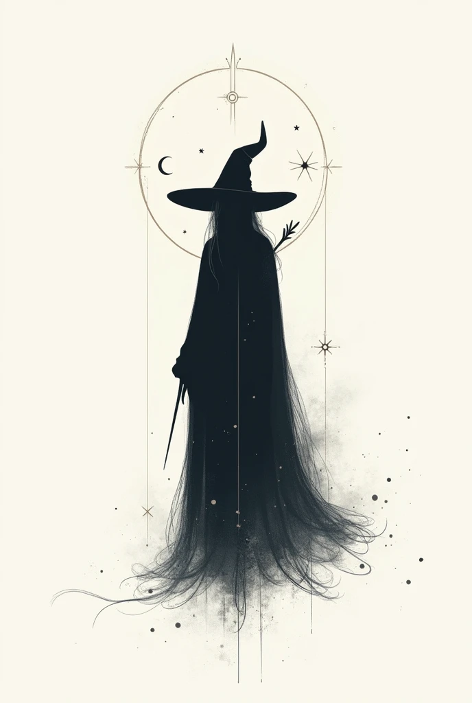 Create an Tshirt design WITCHCRAFT and make it minimalist