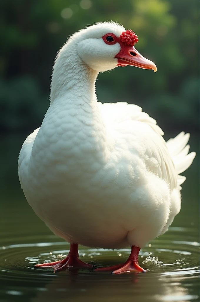 Wbite Muscovy duck