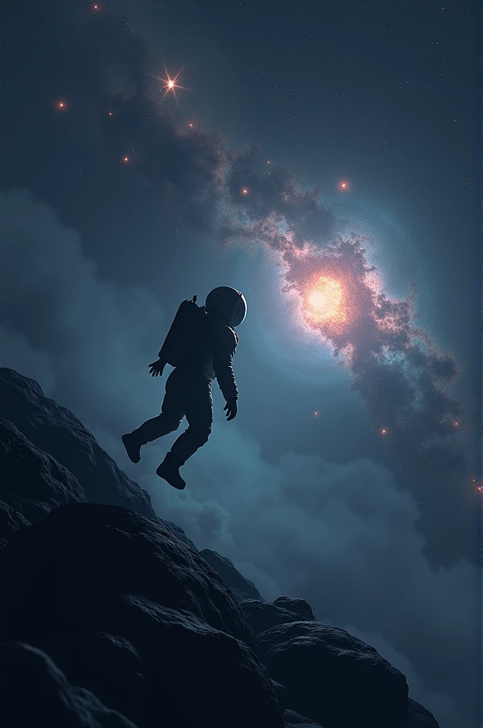 A astronaut see a haven on space